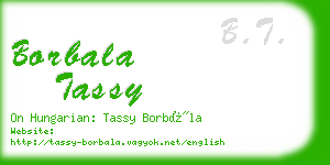 borbala tassy business card